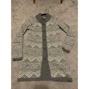 Maryline Knit Cardigan Sweater Women's Size S Fair Isle Nordic Made in Italy‎